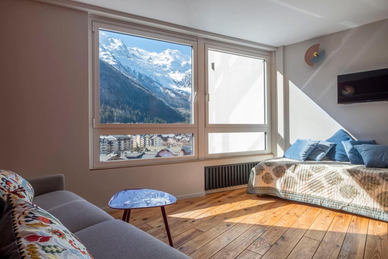 Modern Studio With Mont Blanc View And Pool Chamonix Exterior foto